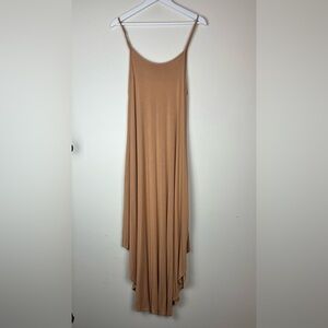 MAHINA Hawaii Sandy Tan Neutral Maxi Dress size Large